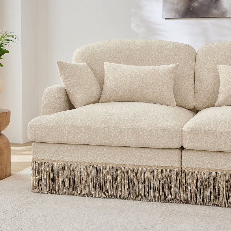 Canapé Comfy Chenille Leopard, Chenille beige