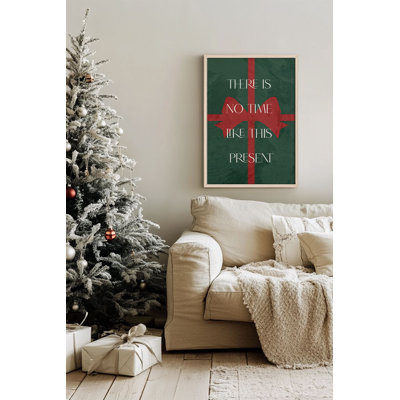 «Festive Christmas», peinture encadrée décorative de 13,0 po x 19,0 po | Cadre 100% bois massif (épaisseur: 0,8 pouce), œuvre d'art 100% MDF | Impression numérique pour des couleurs vives, décoration murale parfaite pour la maison et le bureau