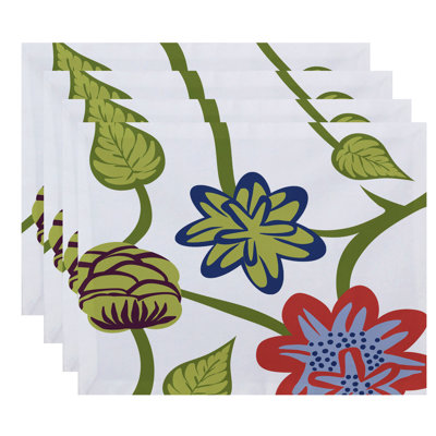 Albus Polyester Floral Rectangle Placemat