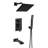 SUMERAIN Tub and Shower System, Shower Faucet with Waterfall Tub Spout,  Anti-scalding Pressure Balance Valve, Matte Black-122089595