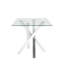 Addicus 130Cm L x 80Cm W Metal and Glass Rectangular Dining Table-902118552