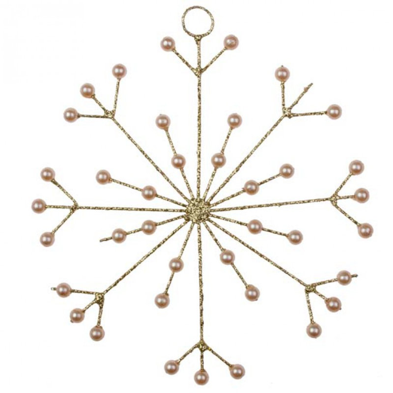 12cm Metal Holiday Shaped Ornament, Gold