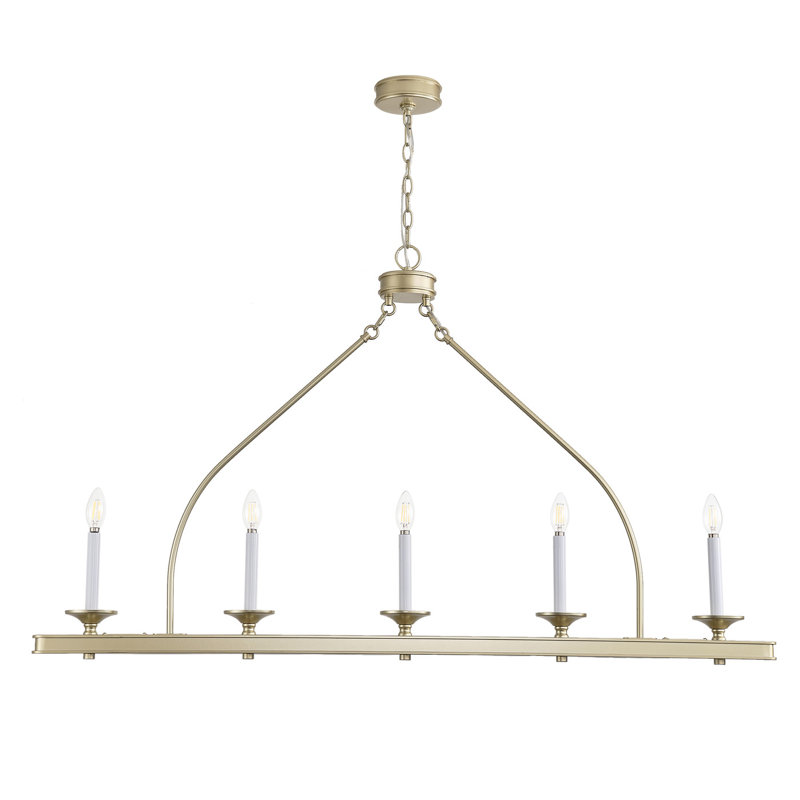 5-lamp Gold Adjustable Iron Pendant Light
