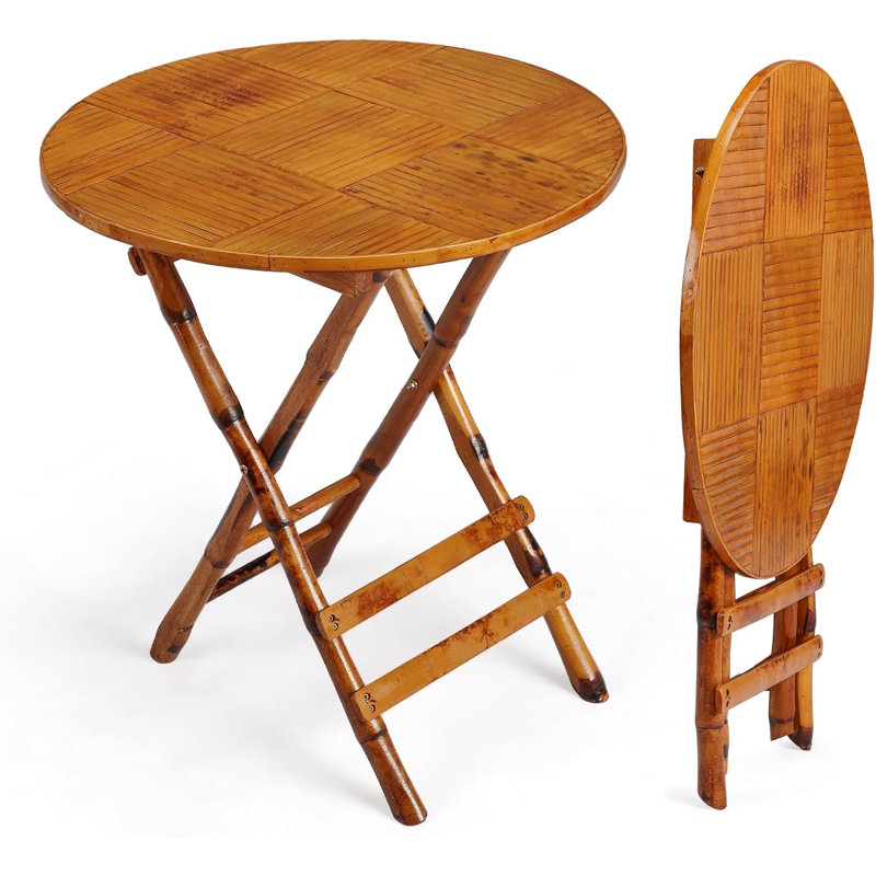 Table ronde d'extérieur en bois 2,3 pi