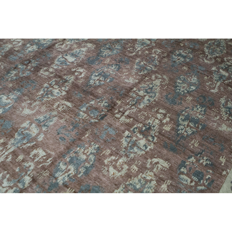 Tapis rouille de haute qualité noué à la main, Rectangle 9 pi 2 po x 12 pi 2 po