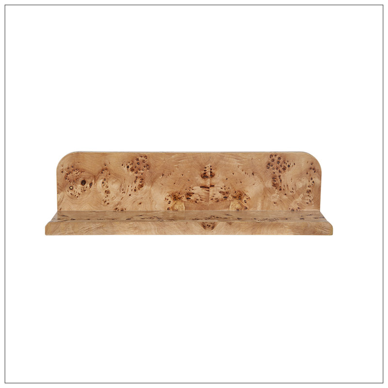 Burl Wood Floating Wall Shelf, 4.7" H x 18.9" W x 4.7" D
