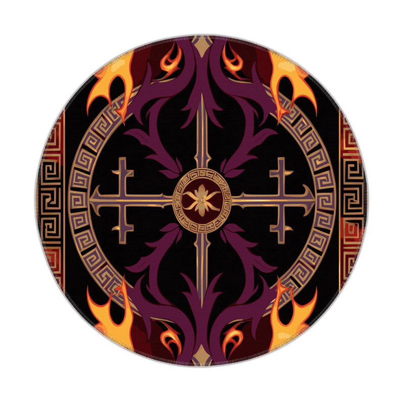 Rose Of Antiquity Indoor And Outdoor Area Rug, Round 5'