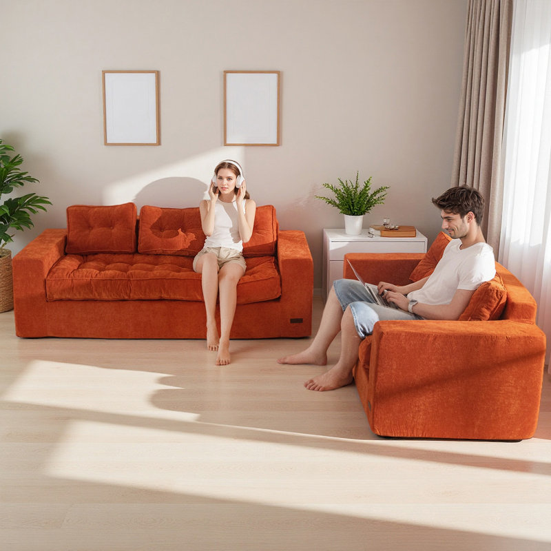 Canapé confortable Boneless, Orange