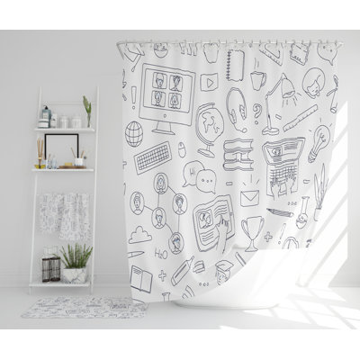 Nedelina Polyester Shower Curtain Set