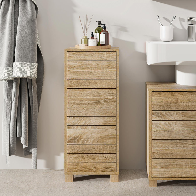Chester Freestanding Bathroom Cabinet, Wood Effect