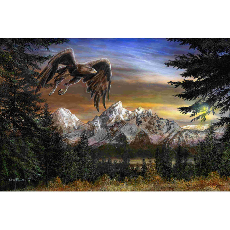 " Soaring Eagle " by Kevin Daniel Painting Print, 20" H x 30" W  
