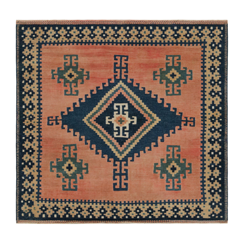 One-of-a-Kind 4'2" X 3'11" Hand Knotted Area Rug