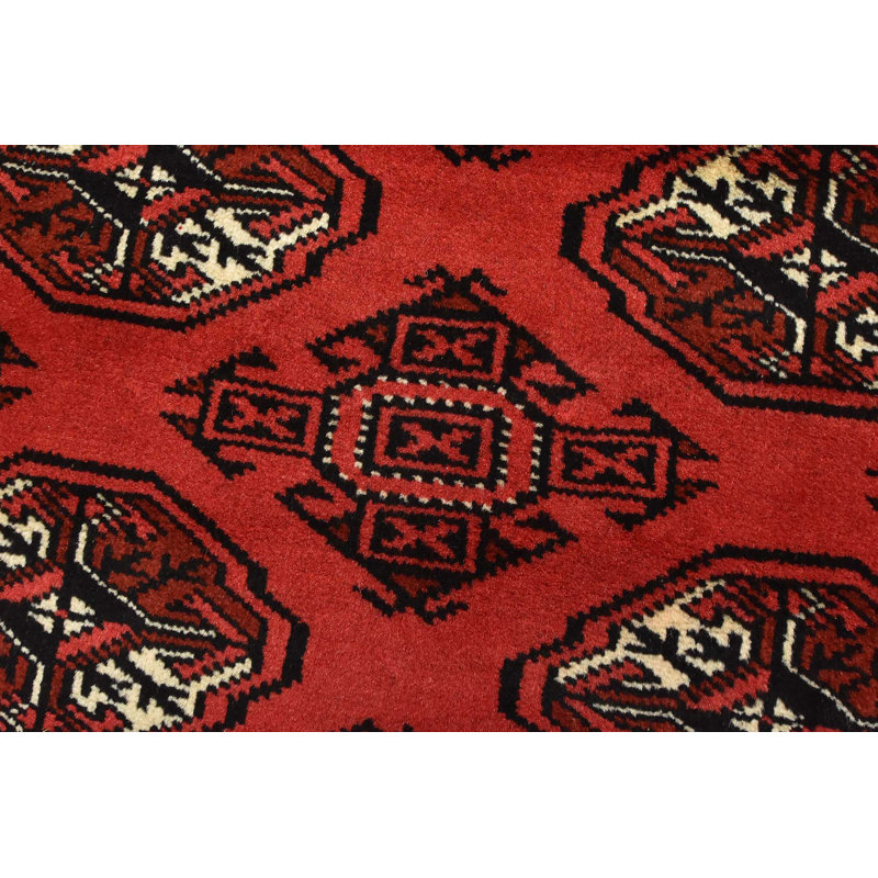 Tapis rouge unique de 3 pi 4 po x 4 pi 11 po One-of-a-Kind
