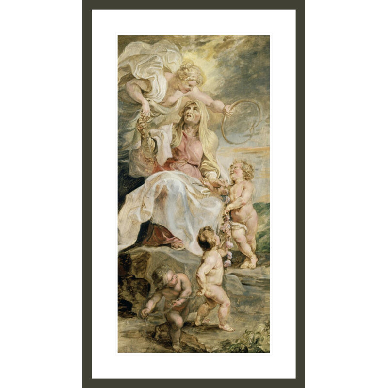 «Allégorie de l’Éternité, la Succession des Papes» par Peter Paul Rubens, impression giclée encadrée, 41.5" H x 23.77" W