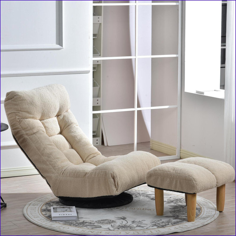 Fauteuil inclinable réglable en mousse à mémoire de forme 3D pour balcon / tatami | Coton | Courbé