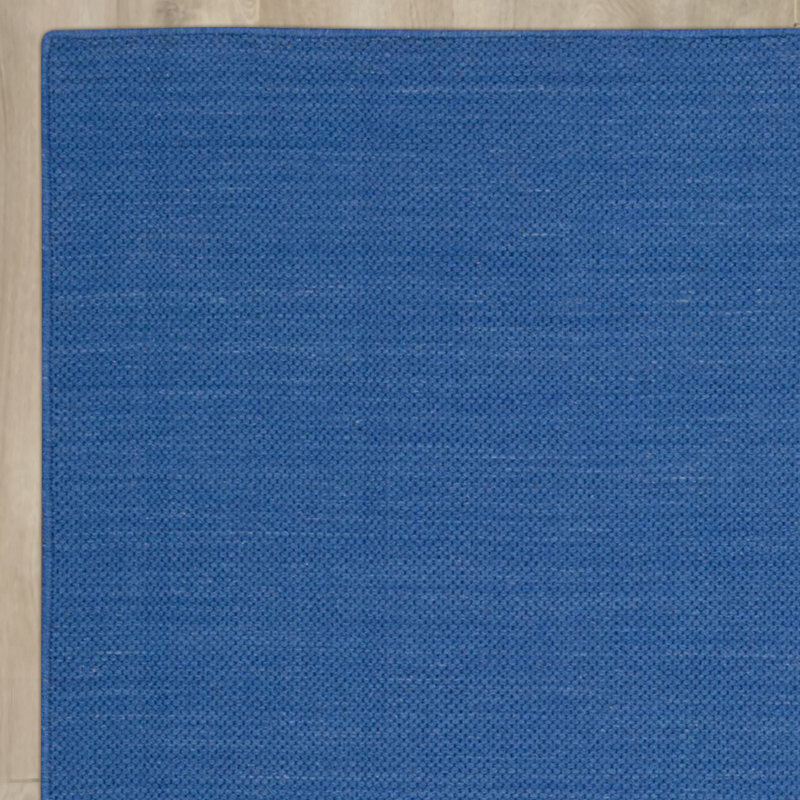 Stella main tissé coton/laine tapis bleu, 3'6" x 5'6"