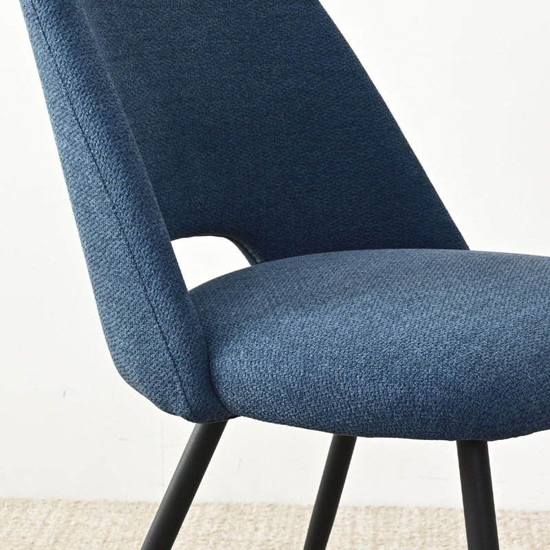 Tapscott Upholstered Fabric Side Chairs, Polyester Blend Blue 