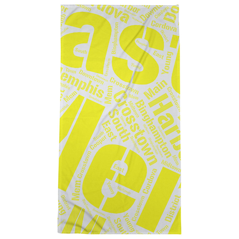 Bath Towel, Yellow, Poly/Cotton, Memphis