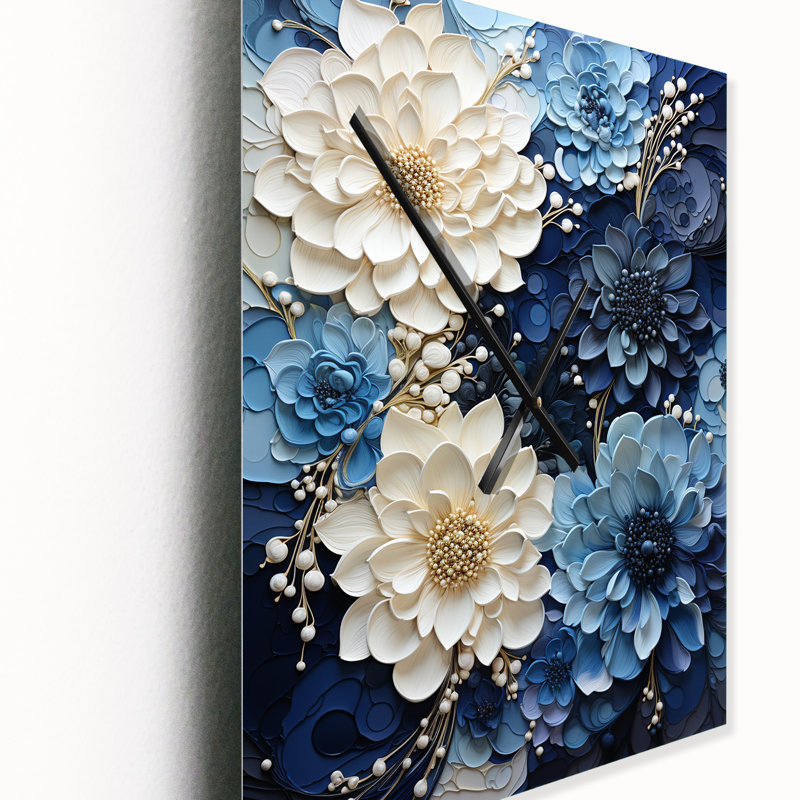 Liquide encre spirale I - Abstrait très grandes horloges murales, H 32 po x l 16 po x P 1 po
