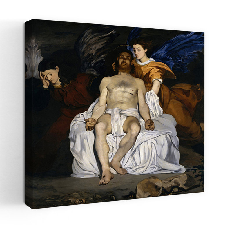 Le mort avec les anges, impression d'art mural classique abstrait contemporain, H 48 po x l 48 po