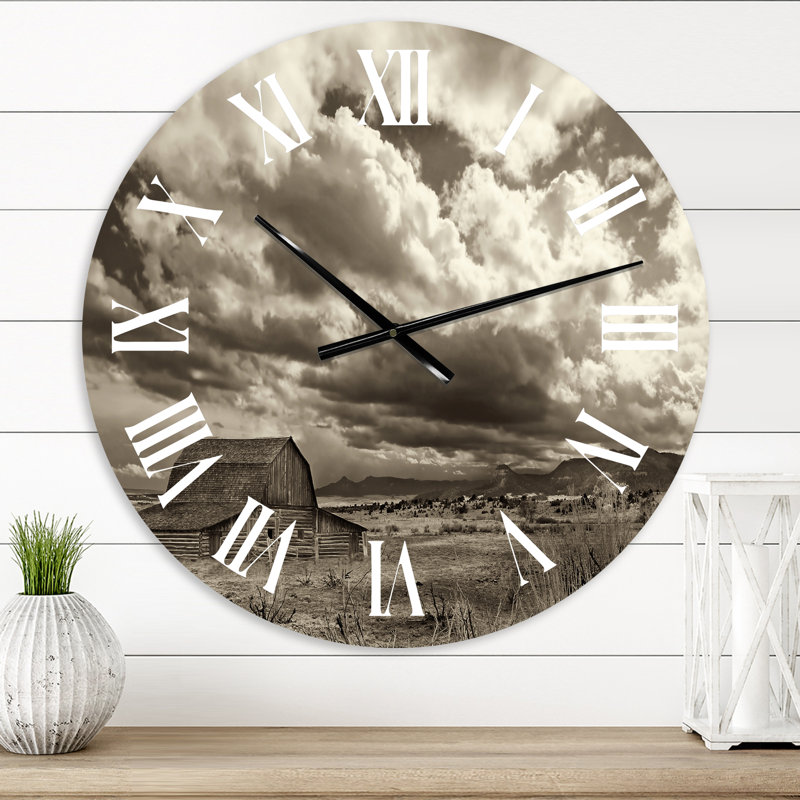 Après la pluie dans la prairie - Horloge murale traditionnelle, Très petit