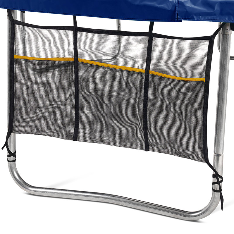 Trampoline Pad With Opening, 0.8" Thick Foam, Replacement Safety Spring Cover, Extra Storage Bag, Blue, 13'