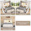 Upholstered Bed Frame, Storage Bed with LED and Charging Station-1031401696-1030962291