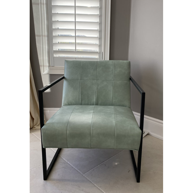 Chaise avec accoudoirs moderne Marilyn, Vert