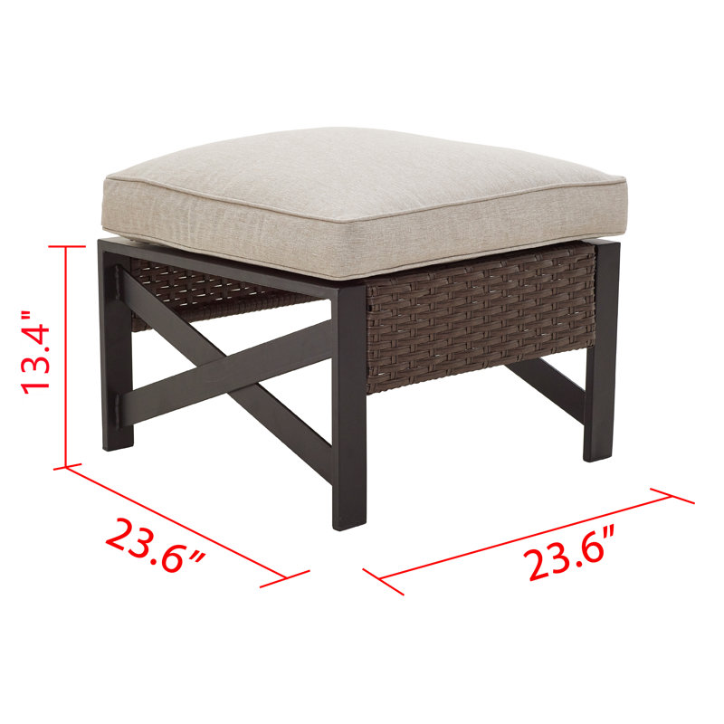 Ajai Metal Outdoor Ottoman