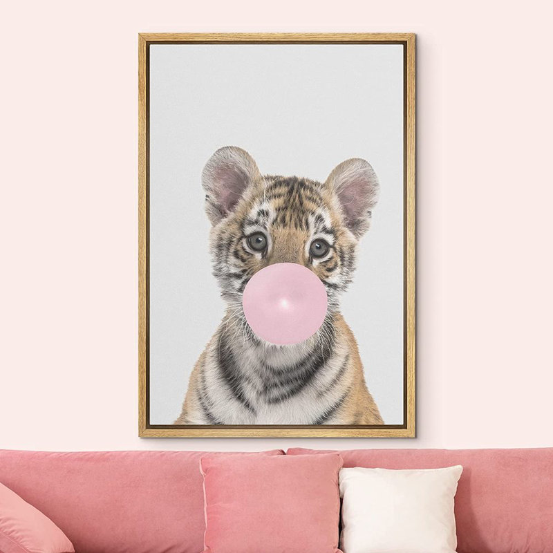 Impression sur toile mignonne, impression sur toile, H 24 po x l 16 po, Cadre naturel