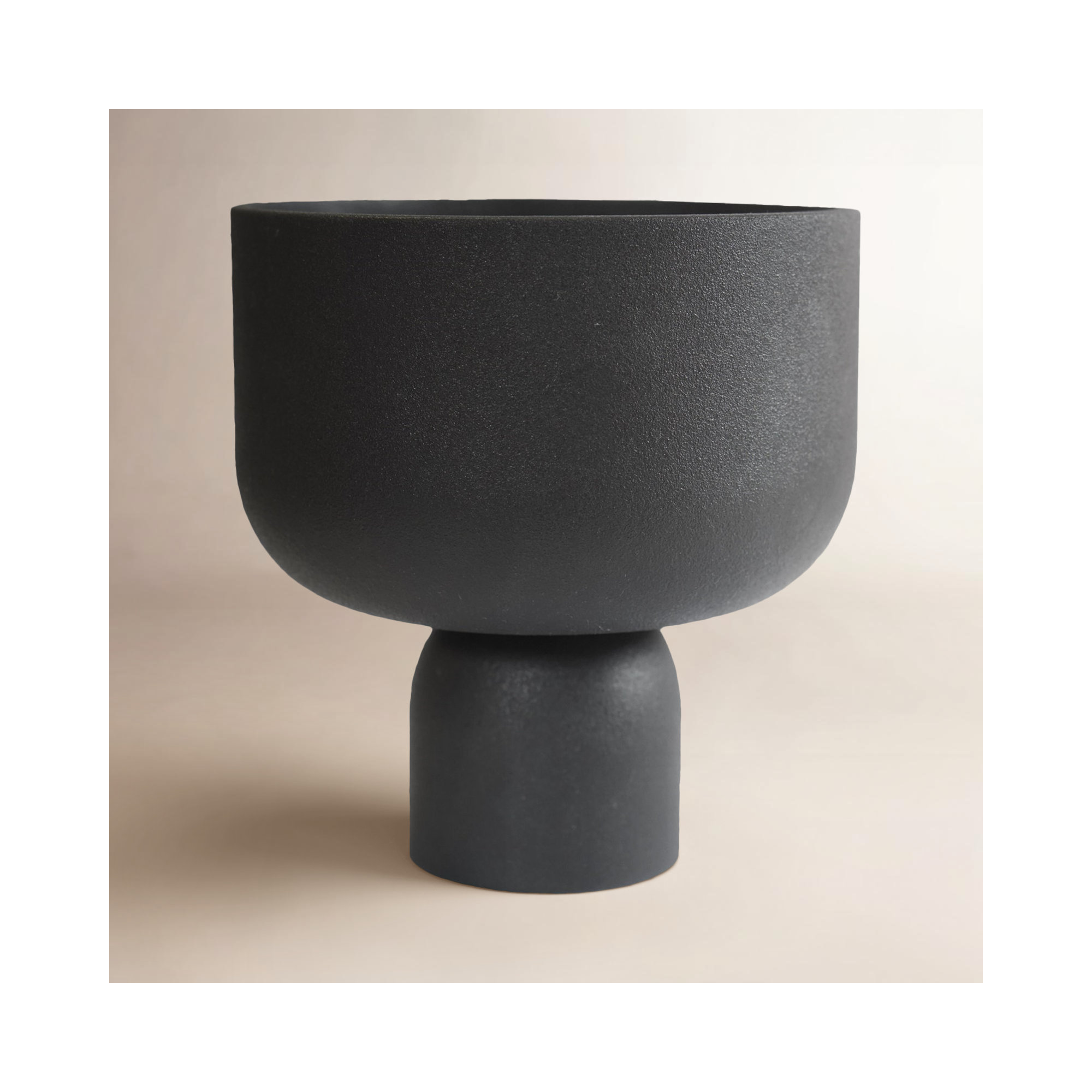 7.87'' Ceramic / Porcelain Table Vase, 7.87" H x 7.09" W x 7.09" D, Black