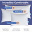 Continental Bedding 2-Pack Plush Down Pillows, 550FP, 75% Down 25% Feather, 400TC Cotton Cover-94408329