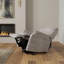 Fauteuil relevable moelleux en tissu colombe Lucie
