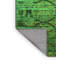 Tapis oriental en chenille / polyester tissé à la machine en vert / noir-727563265