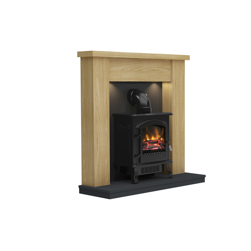 Barrowden Electric Timber Inglenook Fireplace