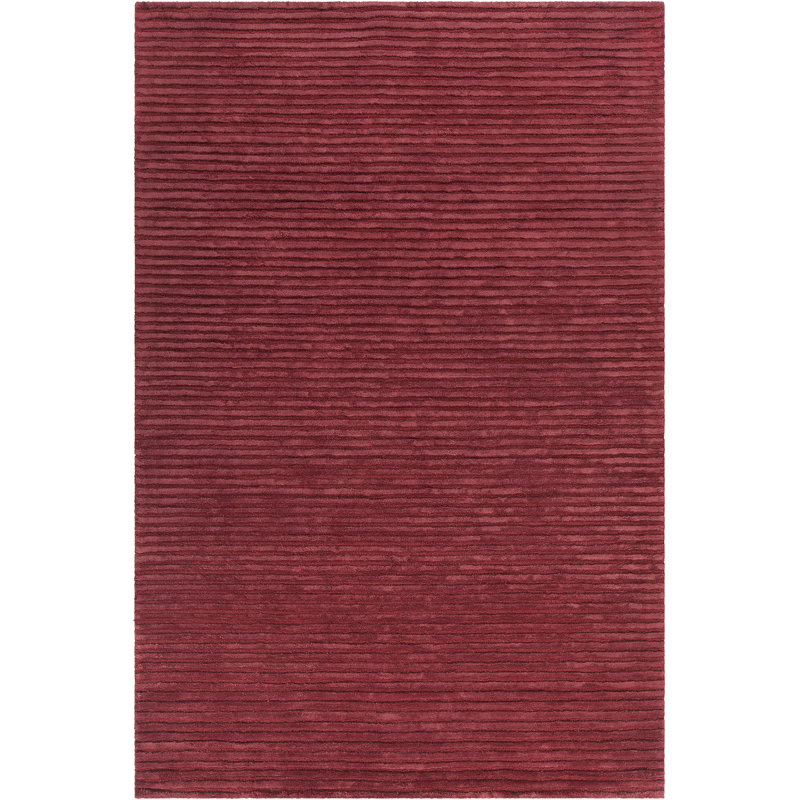Tapis rouge touffeté à la main Angelo, Rectangle 5 pi x 7 pi 6 po