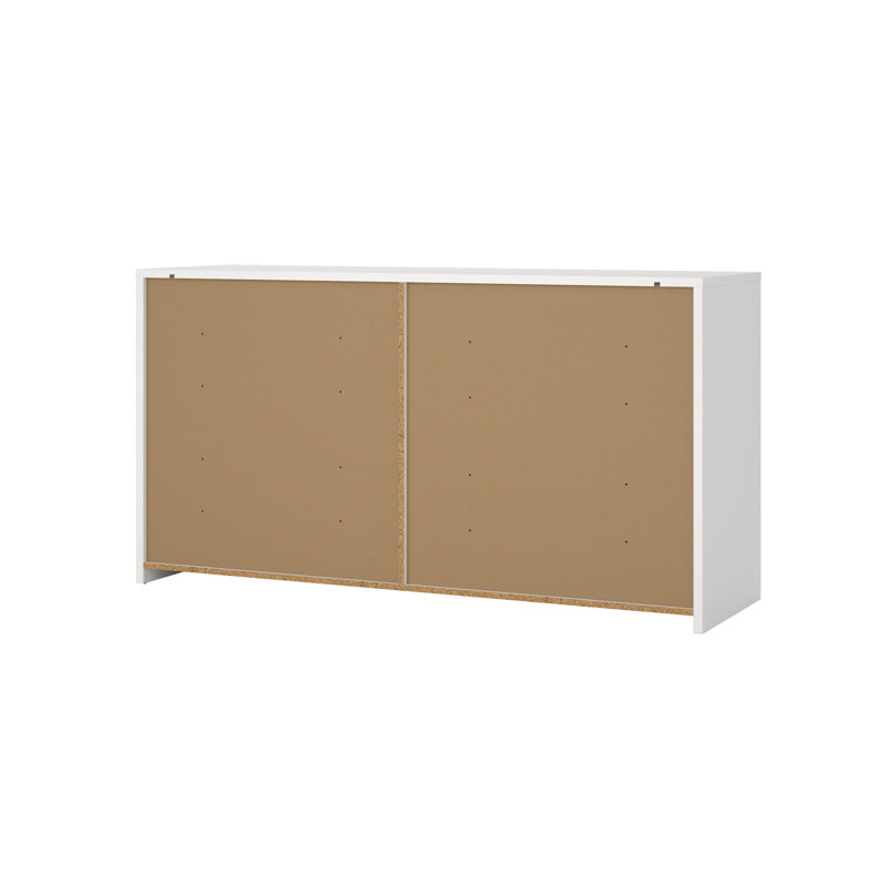 Commode double 6 tiroirs Amily, Blanc