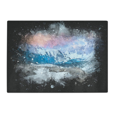 Tempered Glass Towards the Mountain Paint Splash Chopping Board