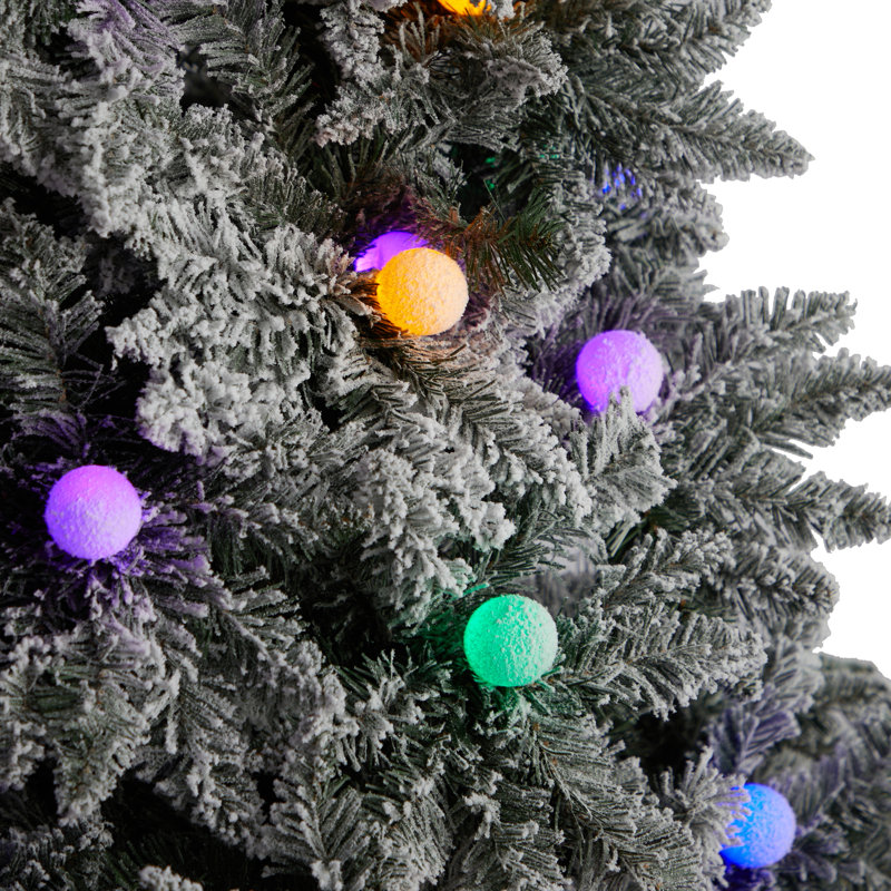 Lighted Artificial Christmas Tree, 9.5' H
