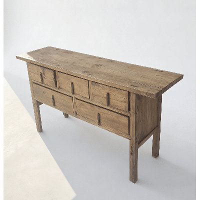 Antique Chinese Console Table with Five Drawers