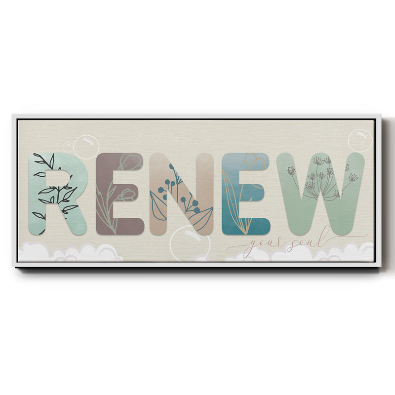 «Renew Your Soul», toile encadrée, H 20 po x l 50 po