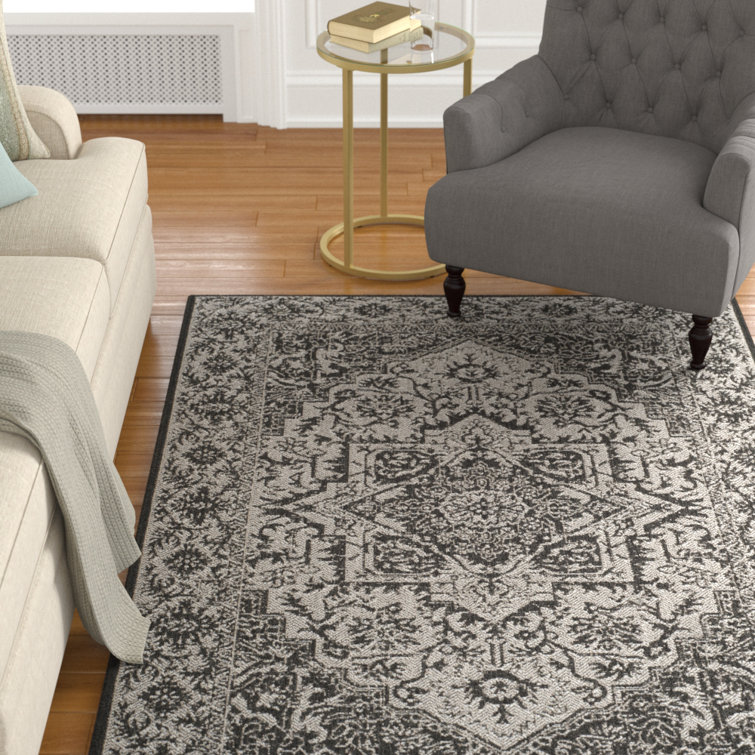 Donivin Oriental Light Gray/Charcoal Indoor / Outdoor Area Rug (size unknown)