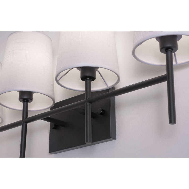 4 - Light Dimmable Vanity Light, Black