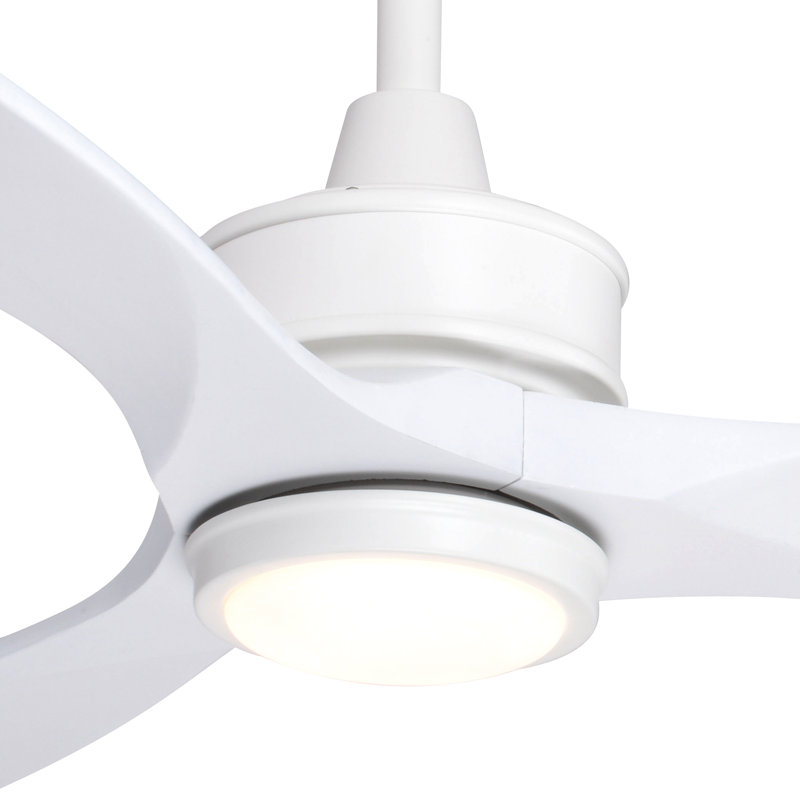 White 52'' Modern Ceiling Fan with LED Light and Remote