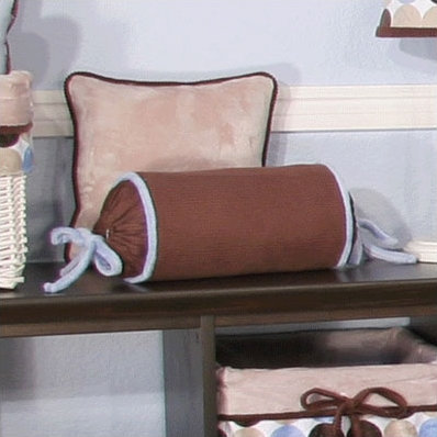 Housse de coussin pour traversin/insert Minky Dot, Bleu