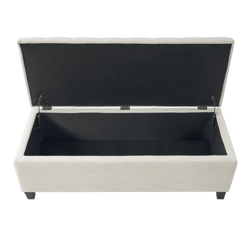 Banc de rangement rembourré avec repose-pieds, banc d'entrée, banc de bout de lit, repose-pieds pour la chambre à coucher, 300 lb