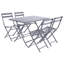 Nifleim Rectangular Metal Folding Outdoor Bistro Table , 110cm cm W 70cm cm D-1422958722