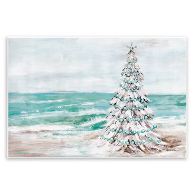 Arbre de Noël enneigé, plage at-105