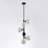 Damarien Six Light Moon Glow Globe Opal Glass Vertical Chandelier