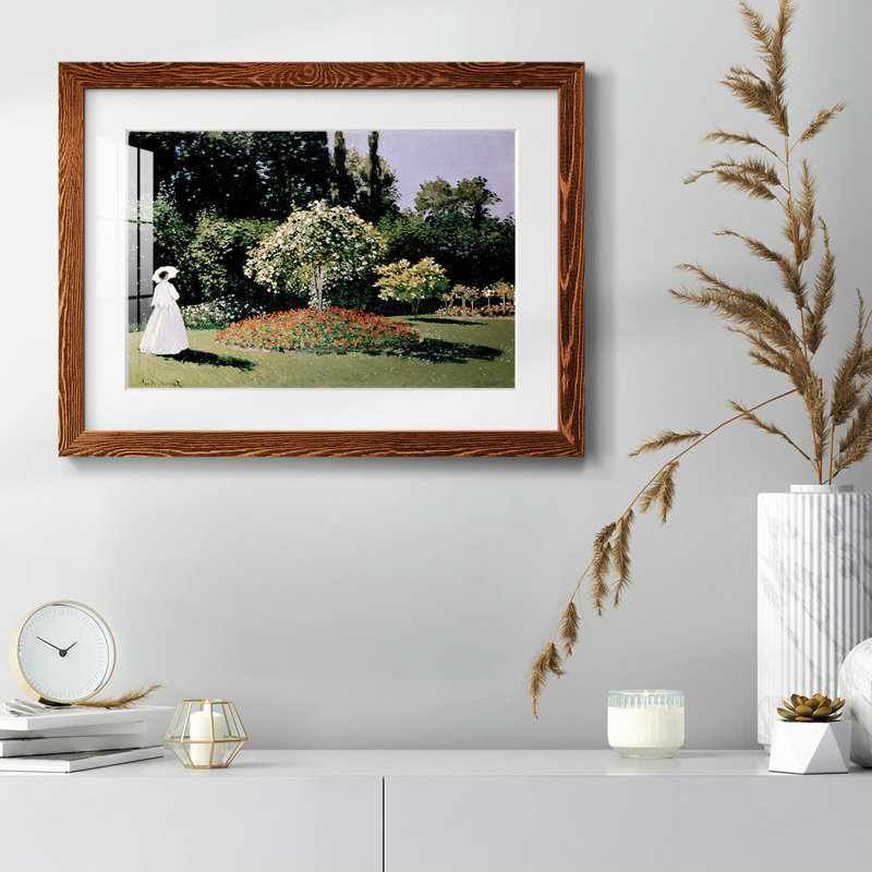 Monet, impression sur papier encadrée, Érable, H 28 po x l 42 po x P 1,5 po
